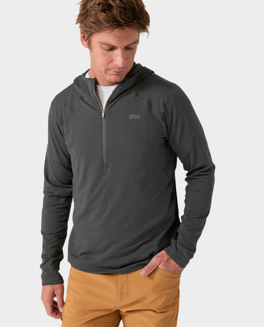 Haut à capuche demi-zippé Power Grid pour homme