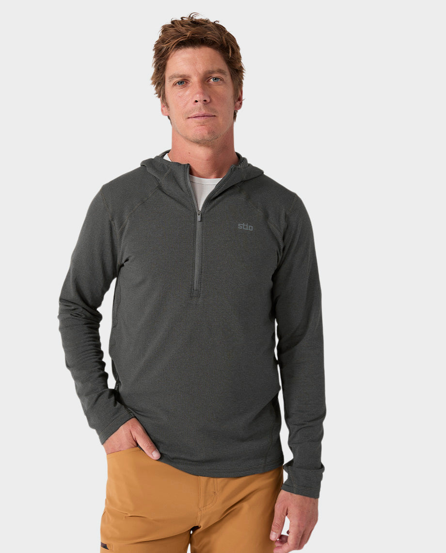 Haut à capuche demi-zippé Power Grid pour homme