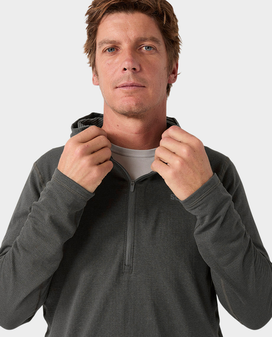 Haut à capuche demi-zippé Power Grid pour homme