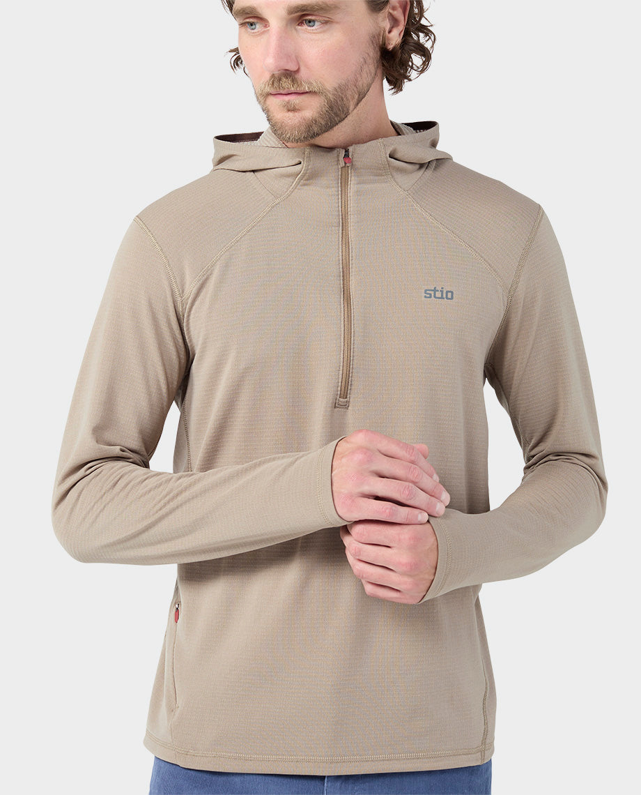 Haut à capuche demi-zippé Power Grid pour homme