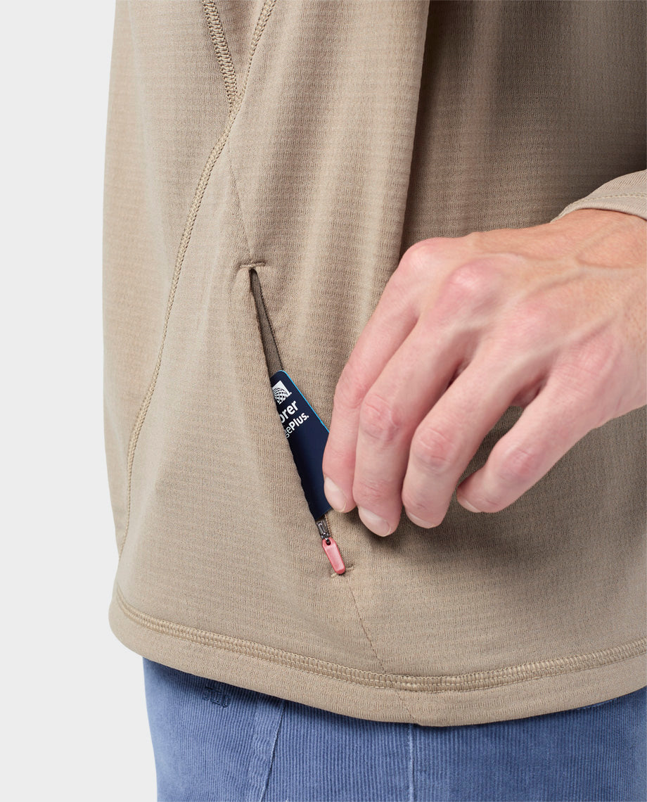 Haut à capuche demi-zippé Power Grid pour homme