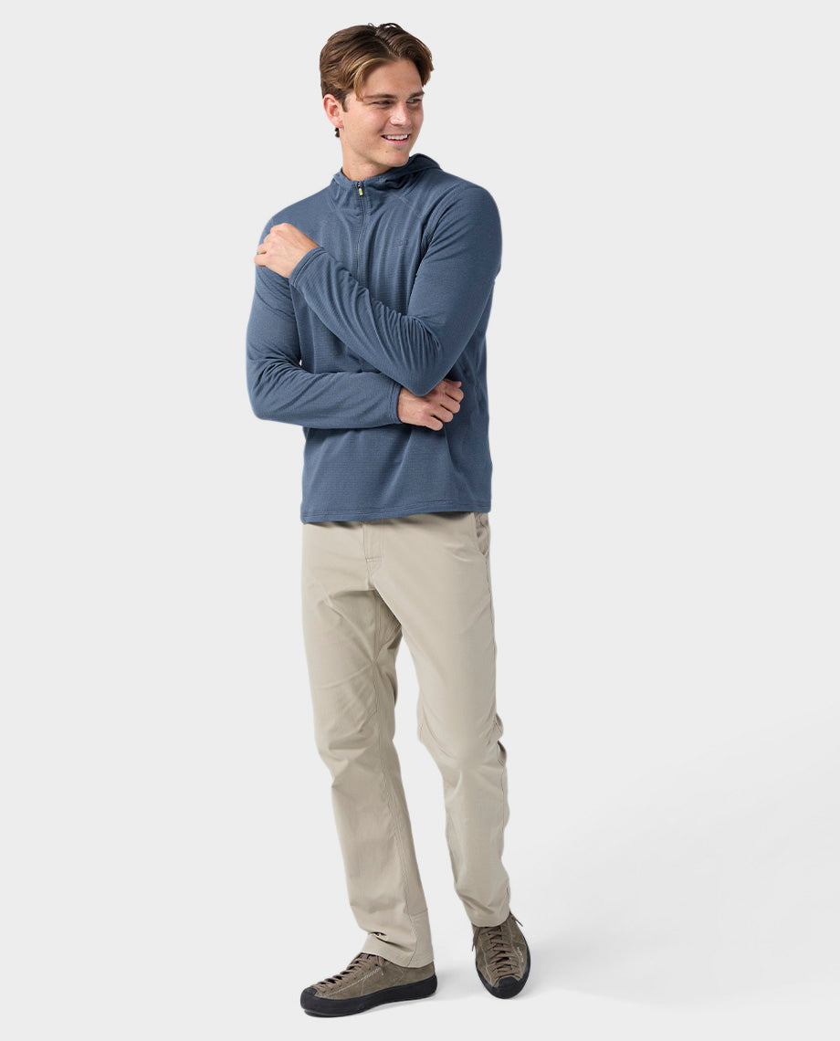 Haut à capuche demi-zippé Power Grid pour homme