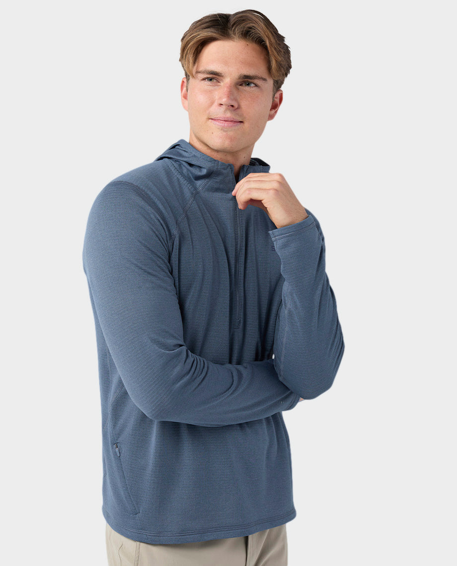 Haut à capuche demi-zippé Power Grid pour homme