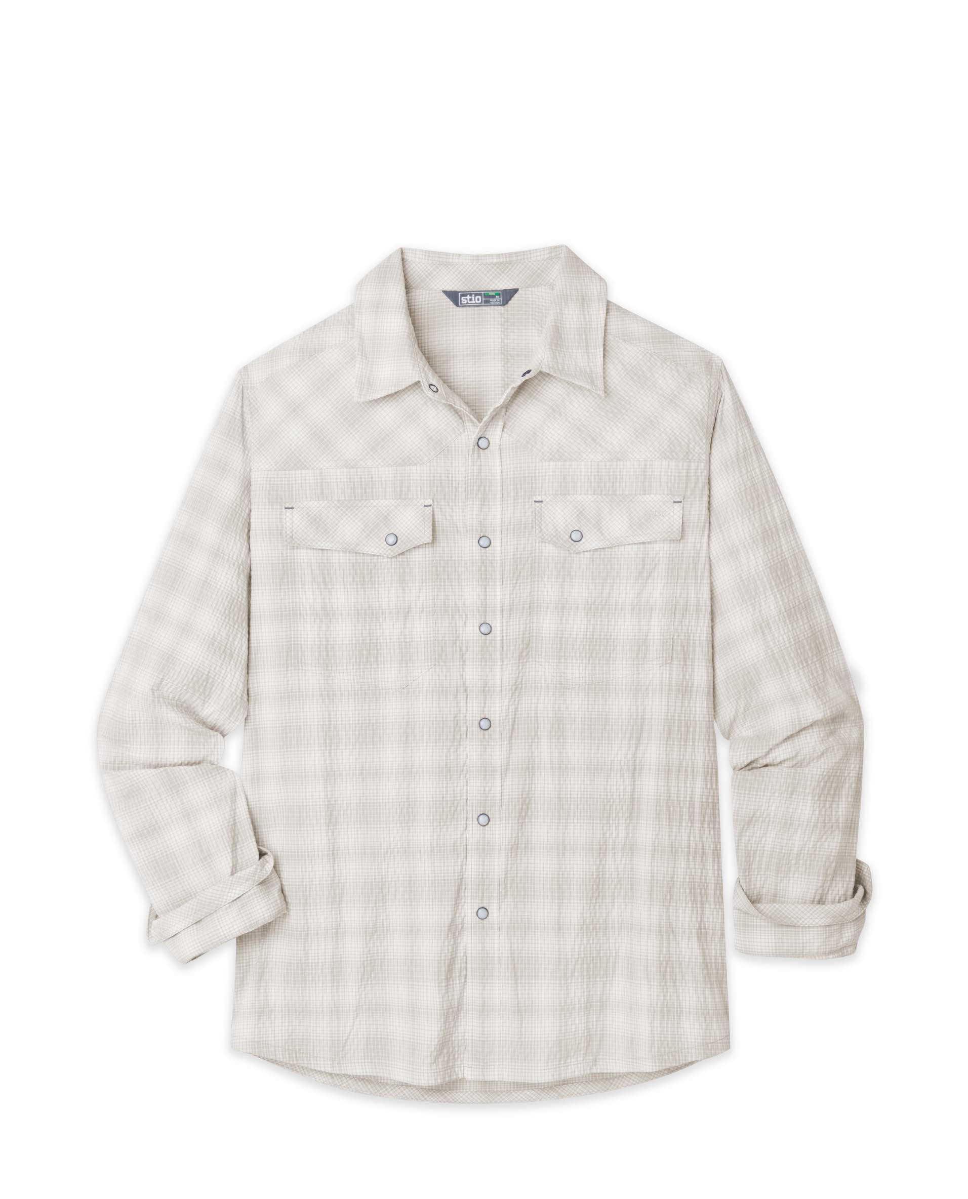 Chemise en seersucker à manches longues pour homme