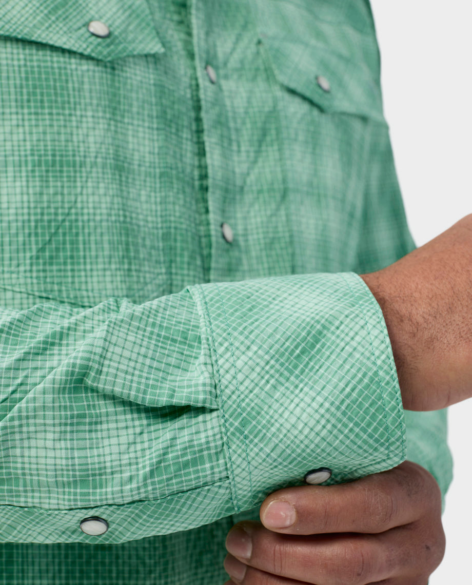 Chemise en seersucker à manches longues pour homme