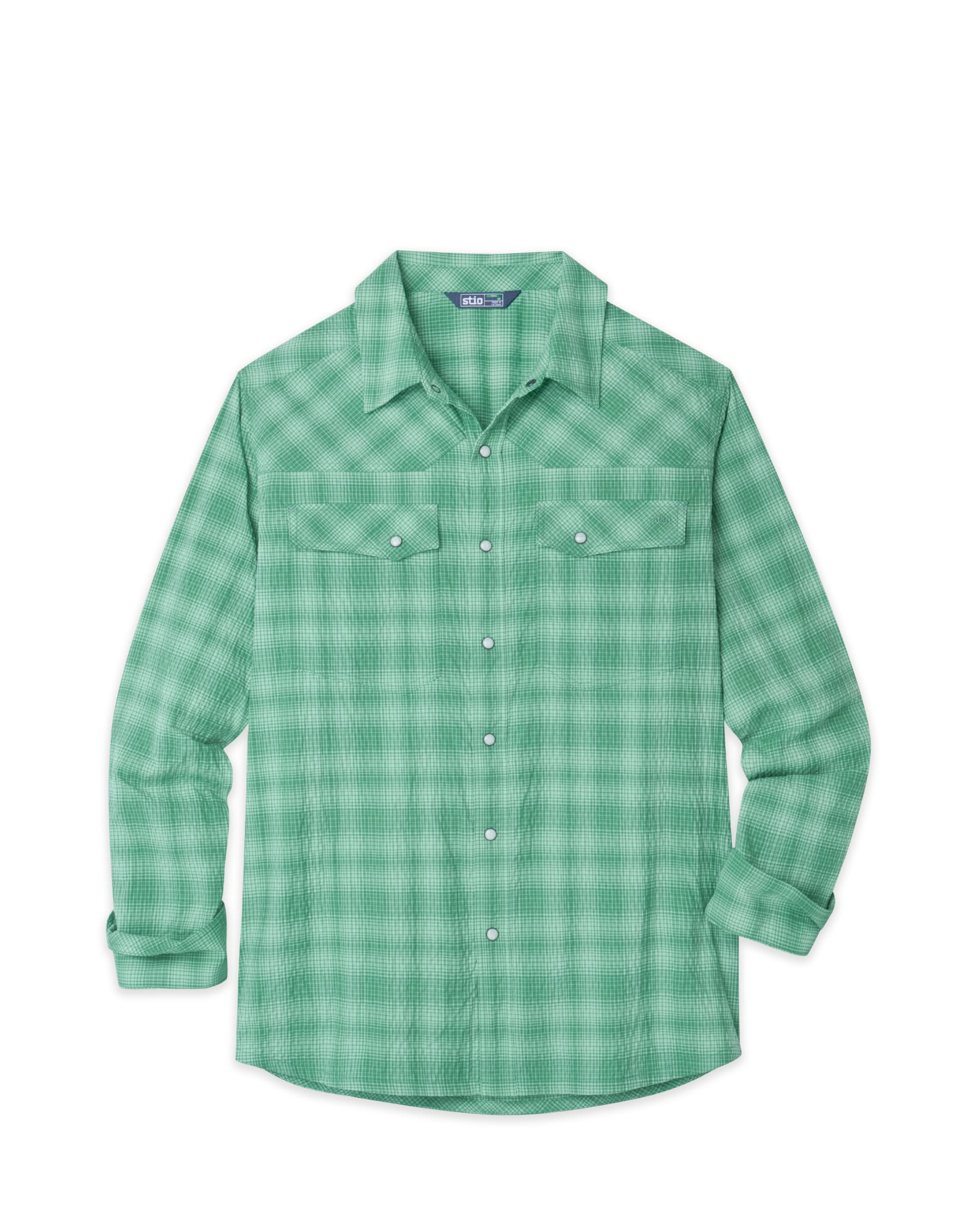 Chemise en seersucker à manches longues pour homme