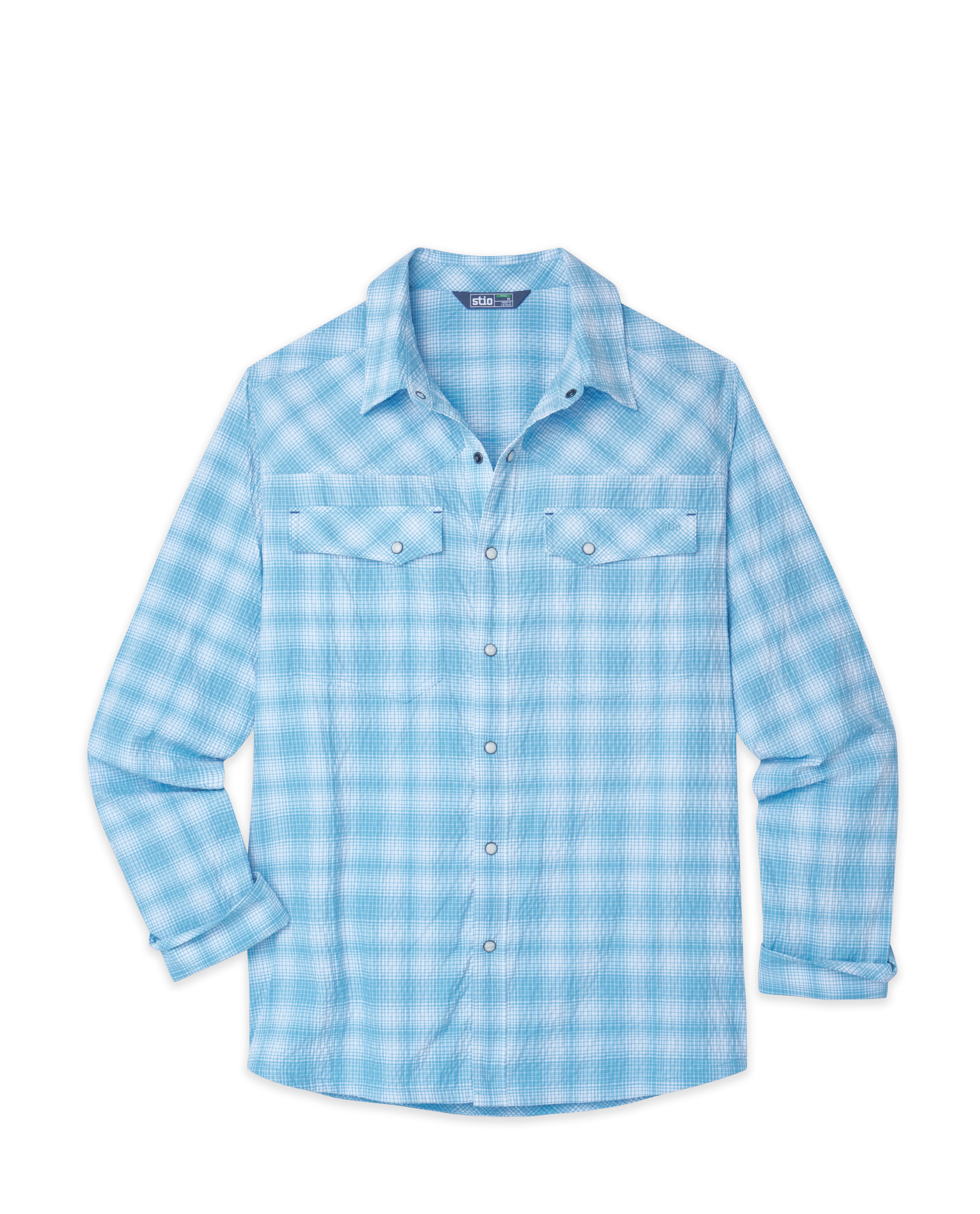 Chemise en seersucker à manches longues pour homme