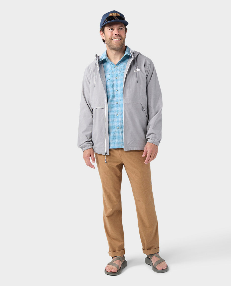 Chemise technique à manches courtes en seersucker pour homme