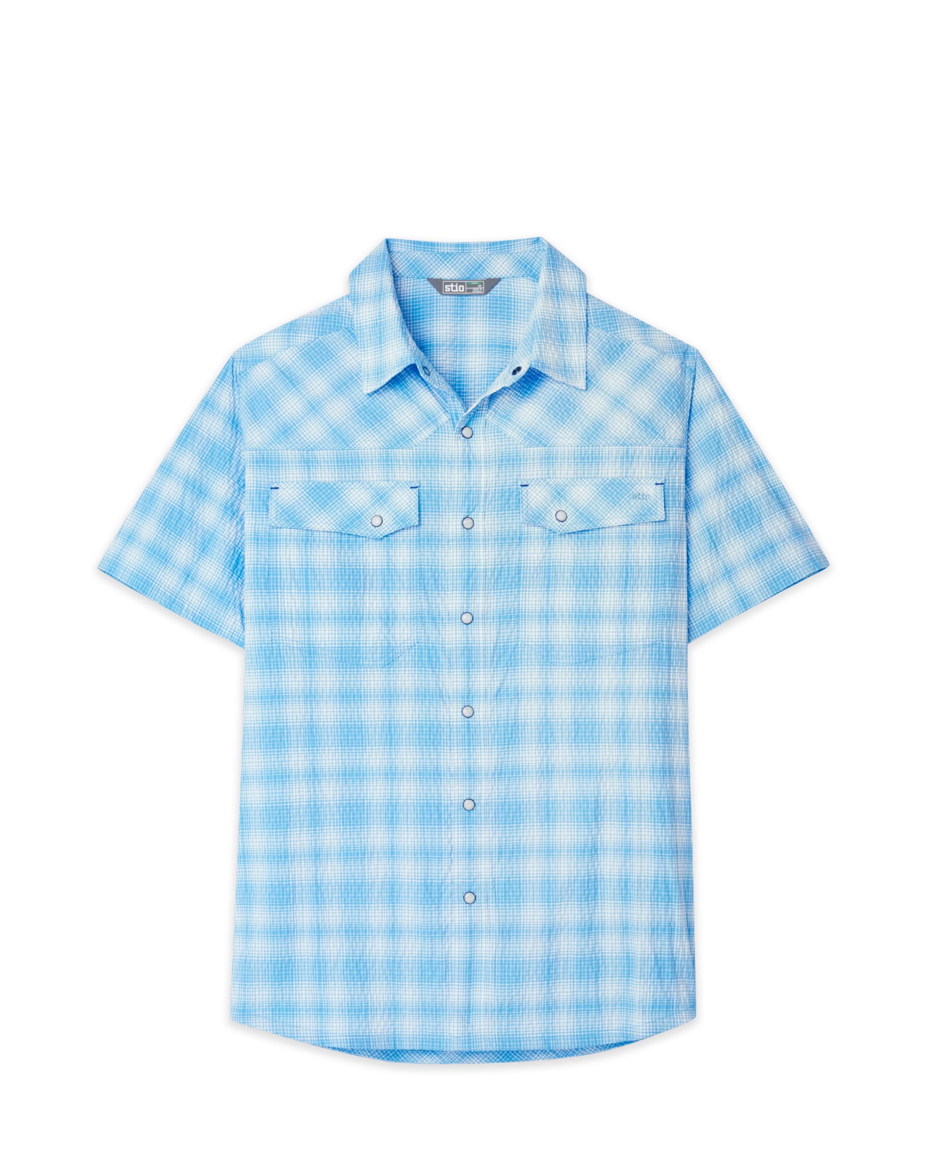 Chemise technique à manches courtes en seersucker pour homme