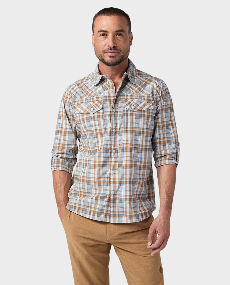Chemise de pêche à manches longues pour hommes