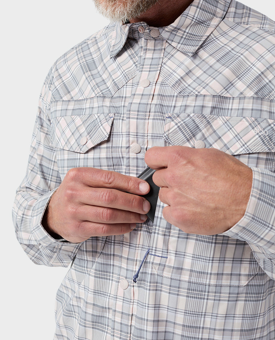 Chemise de pêche à manches longues pour hommes
