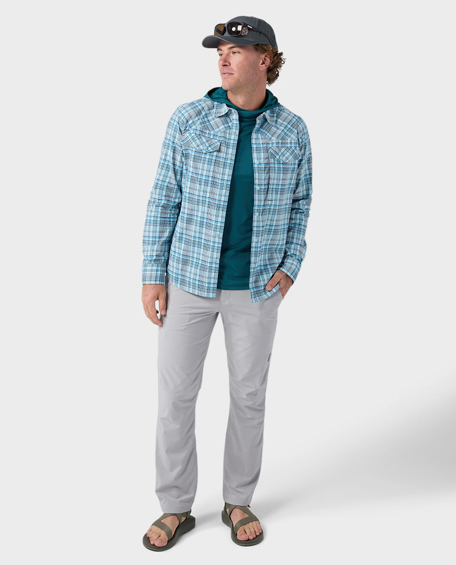 Chemise de pêche à manches longues pour hommes