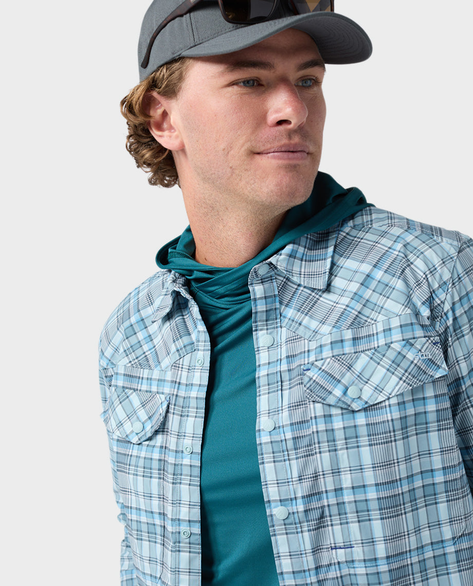 Chemise de pêche à manches longues pour hommes