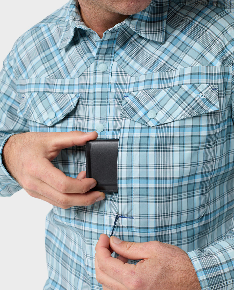 Chemise de pêche à manches longues pour hommes