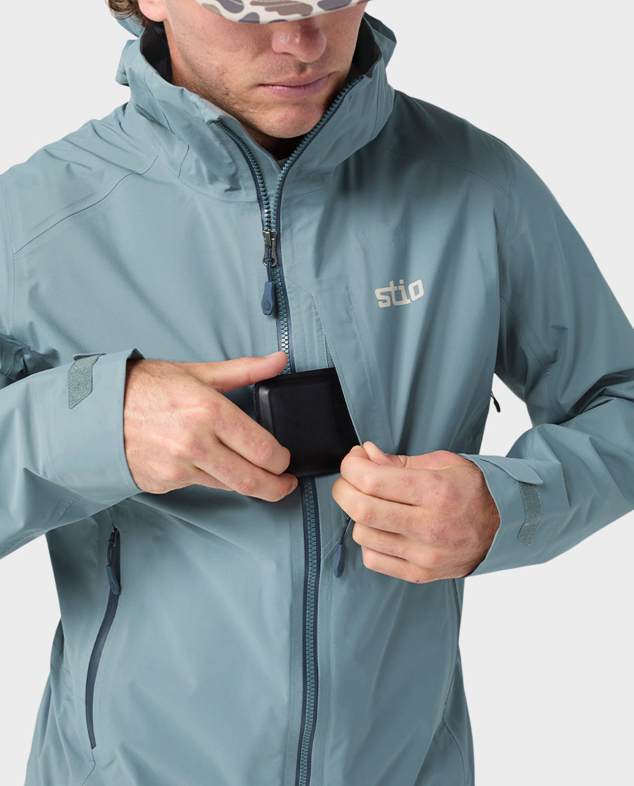 Veste imperméable à capuche pour hommes