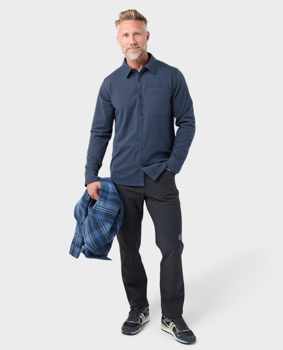 Chemise en maille extensible pour homme