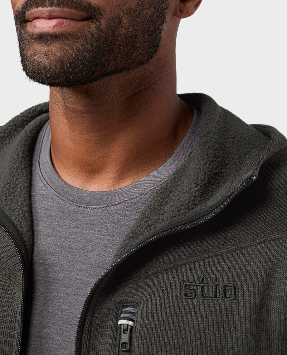 Sweat à capuche polaire homme