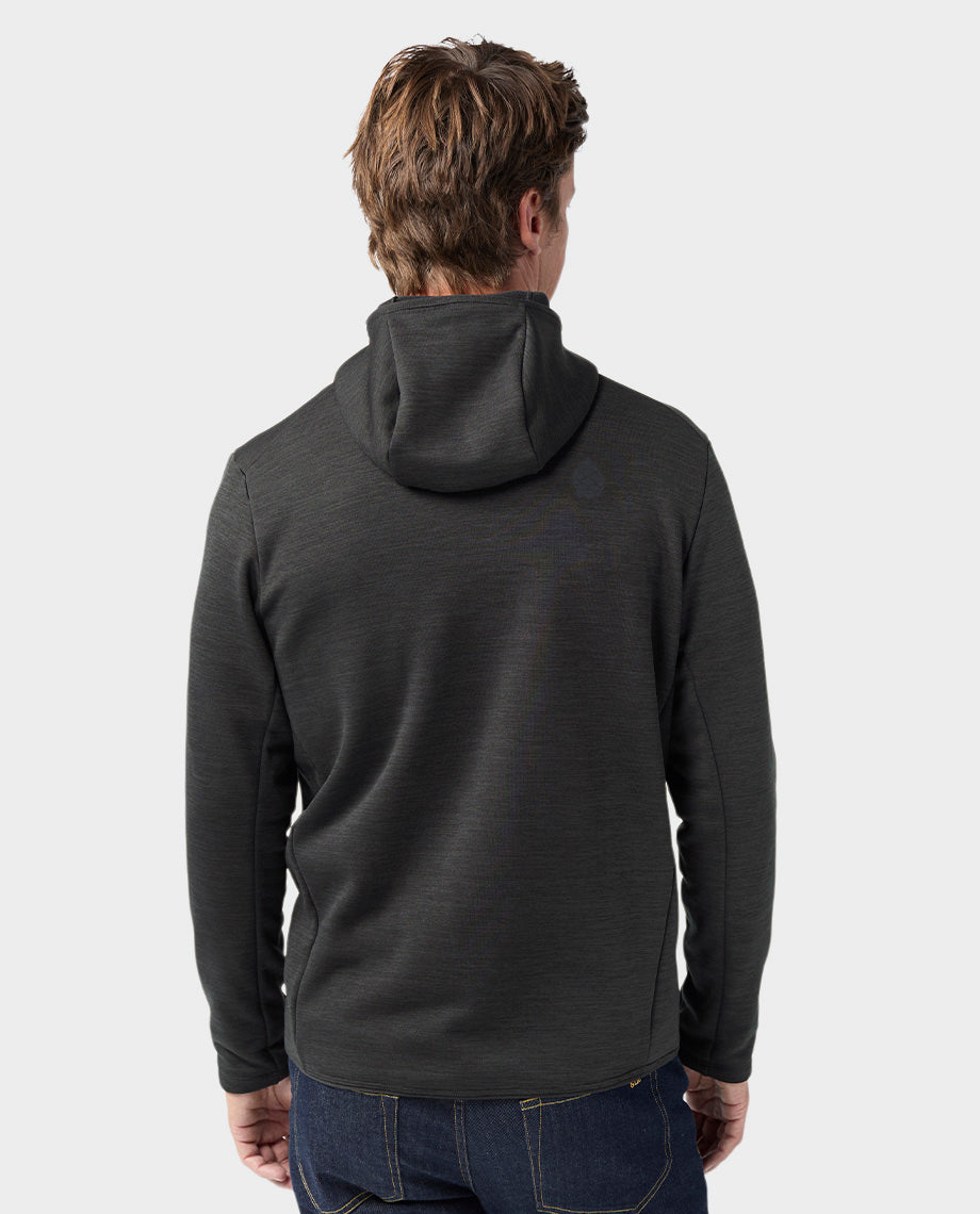 Sweat à capuche zippé extensible pour hommes