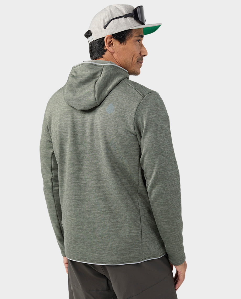 Sweat à capuche zippé extensible pour hommes