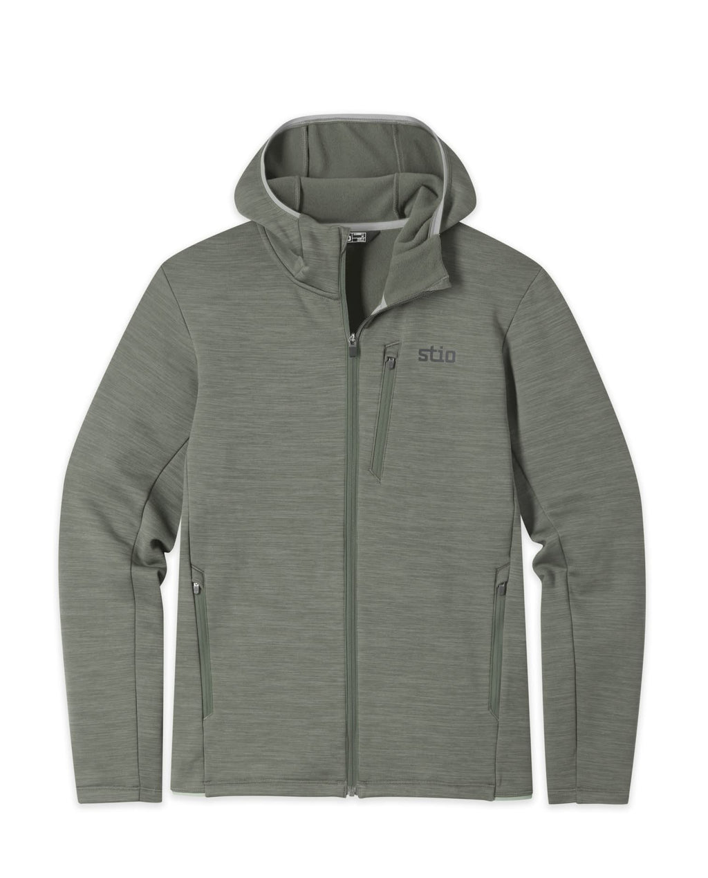 Sweat à capuche zippé extensible pour hommes