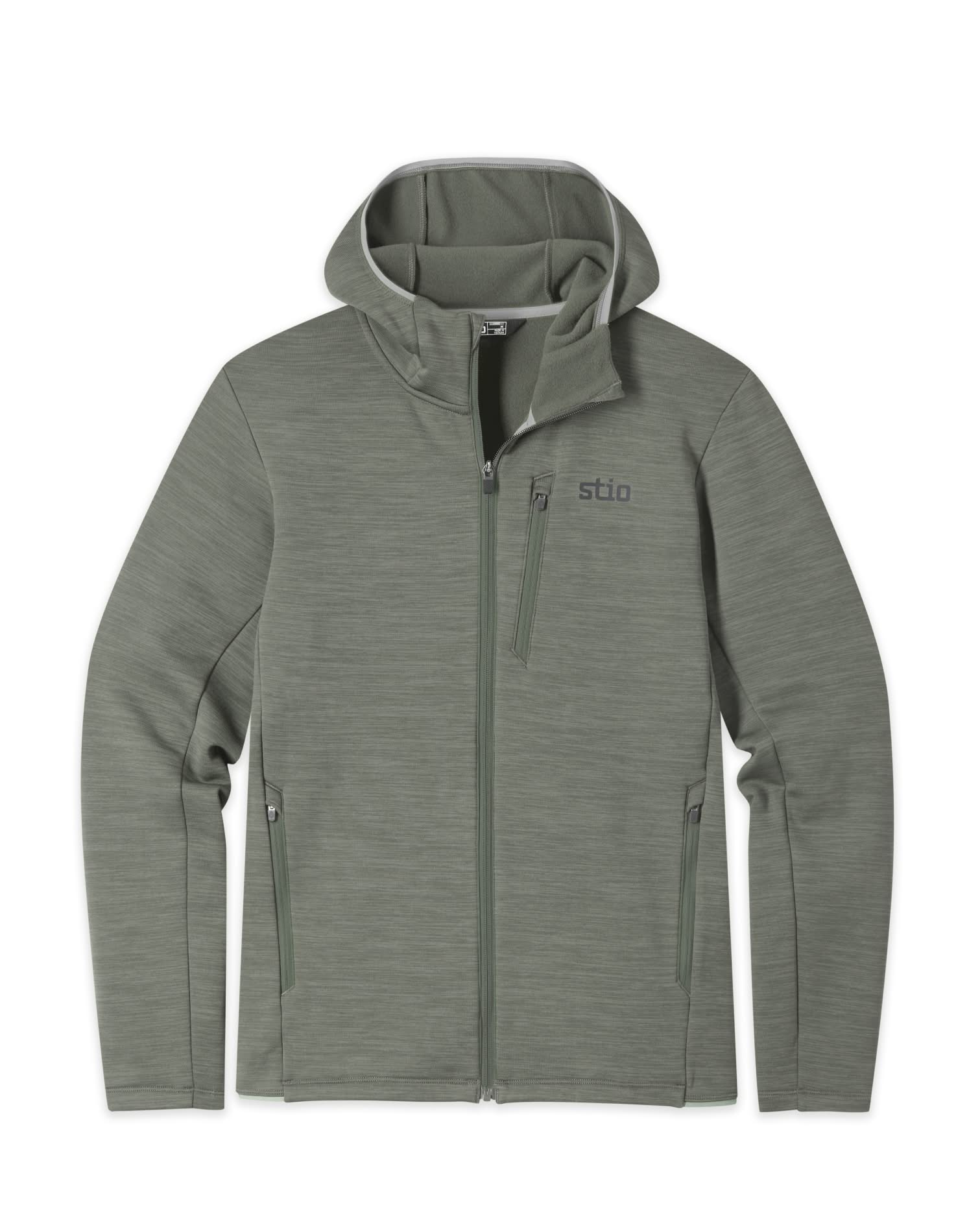 Sweat à capuche zippé extensible pour hommes