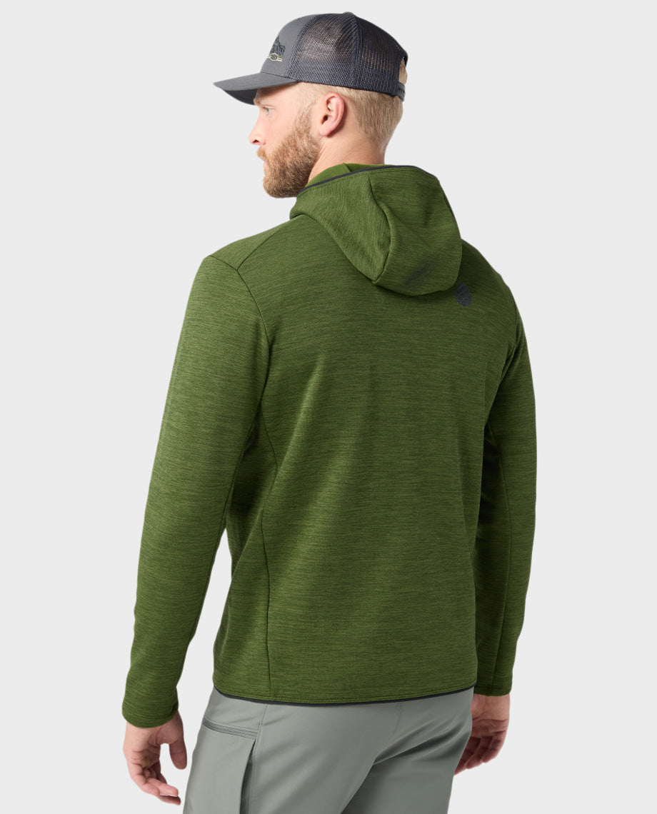 Sweat à capuche zippé extensible pour hommes