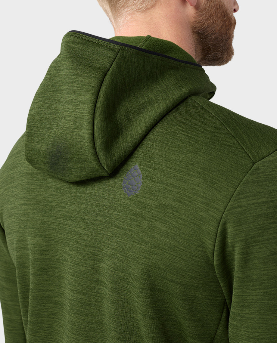 Sweat à capuche zippé extensible pour hommes