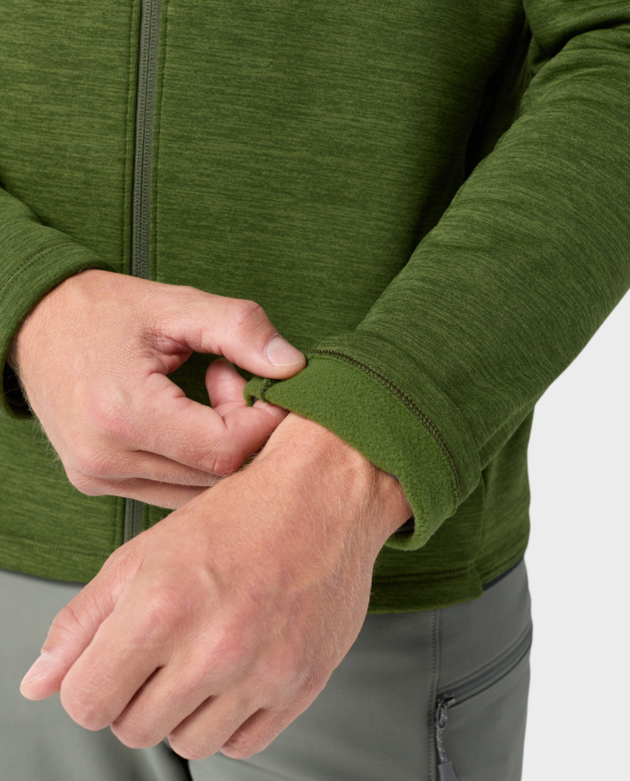 Sweat à capuche zippé extensible pour hommes