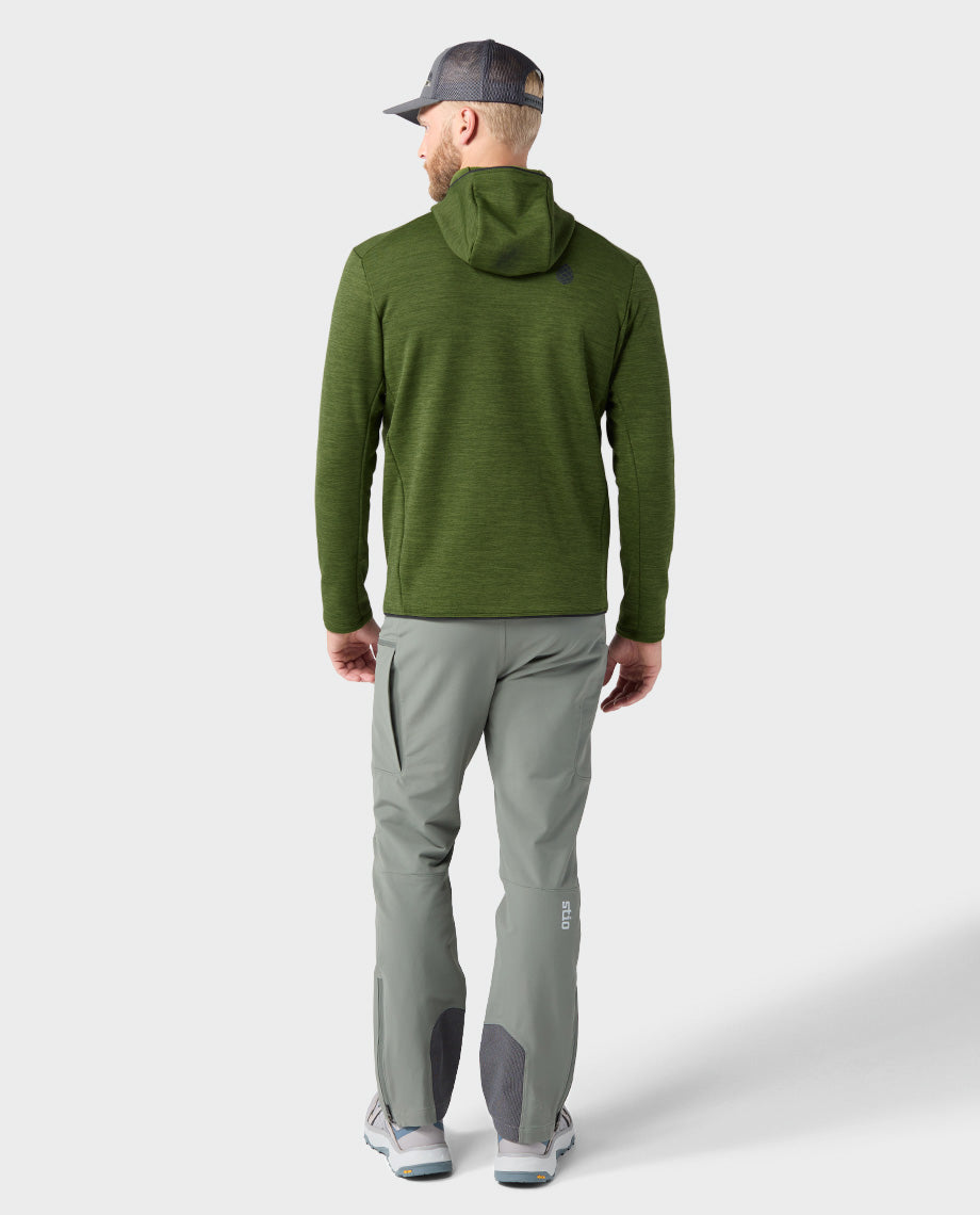 Sweat à capuche zippé extensible pour hommes
