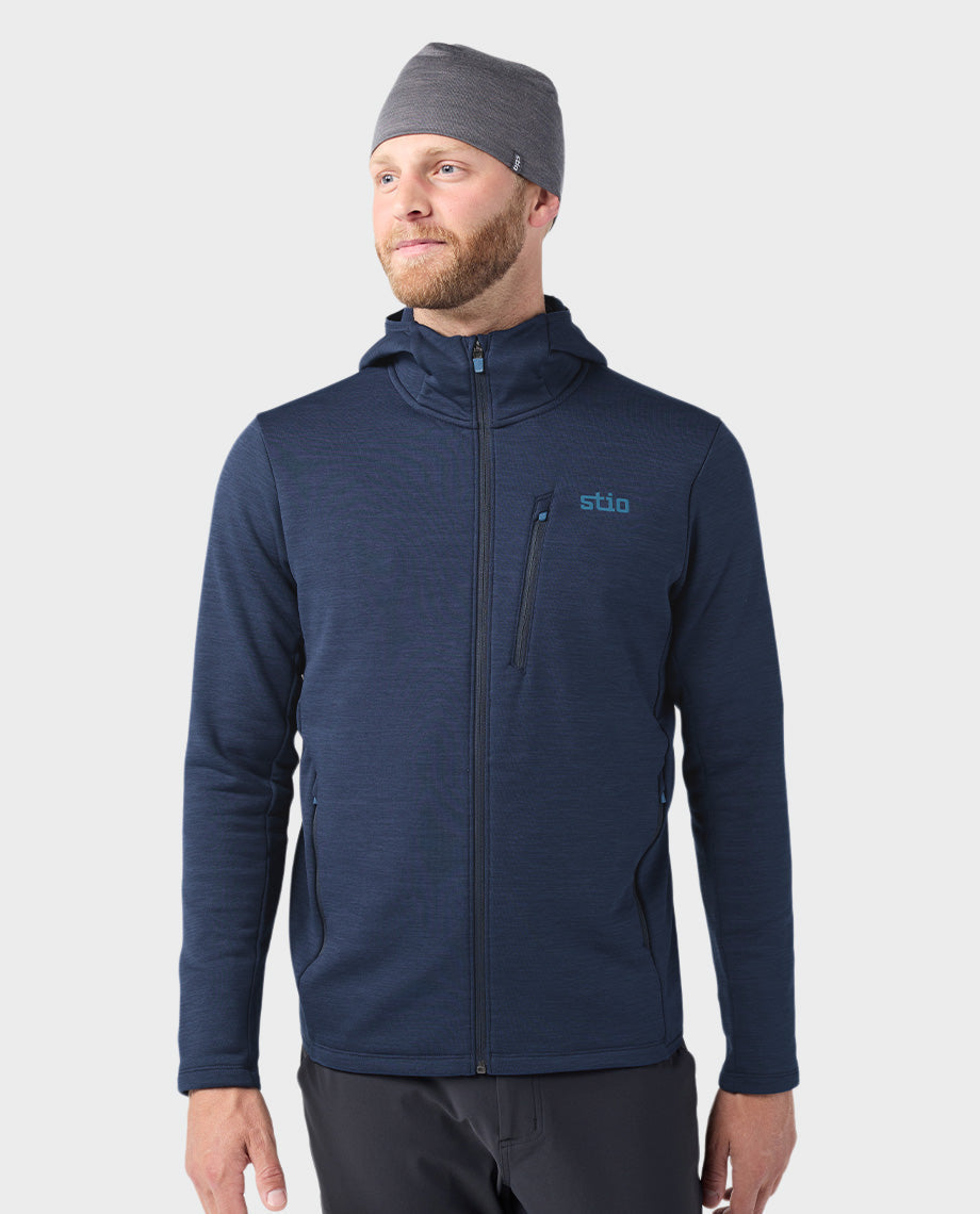 Sweat à capuche zippé extensible pour hommes