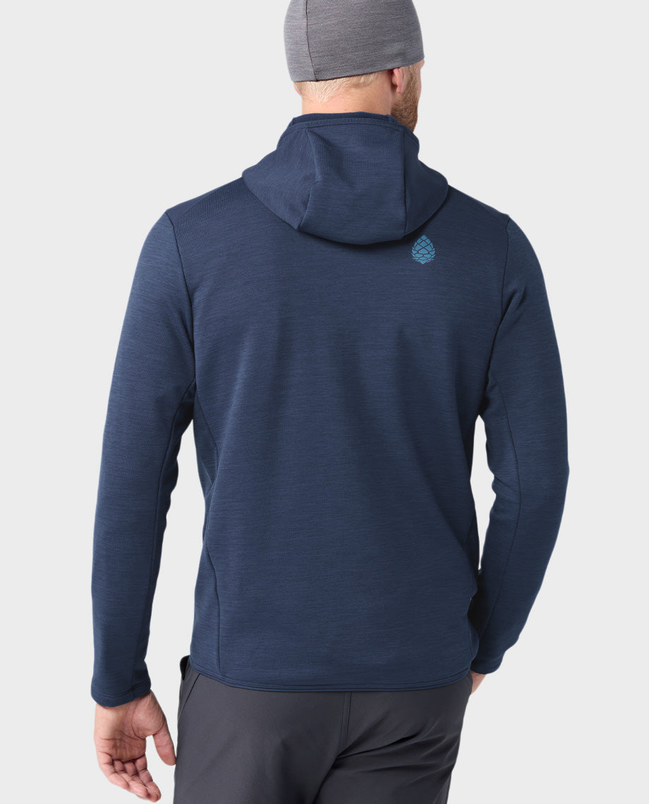 Sweat à capuche zippé extensible pour hommes