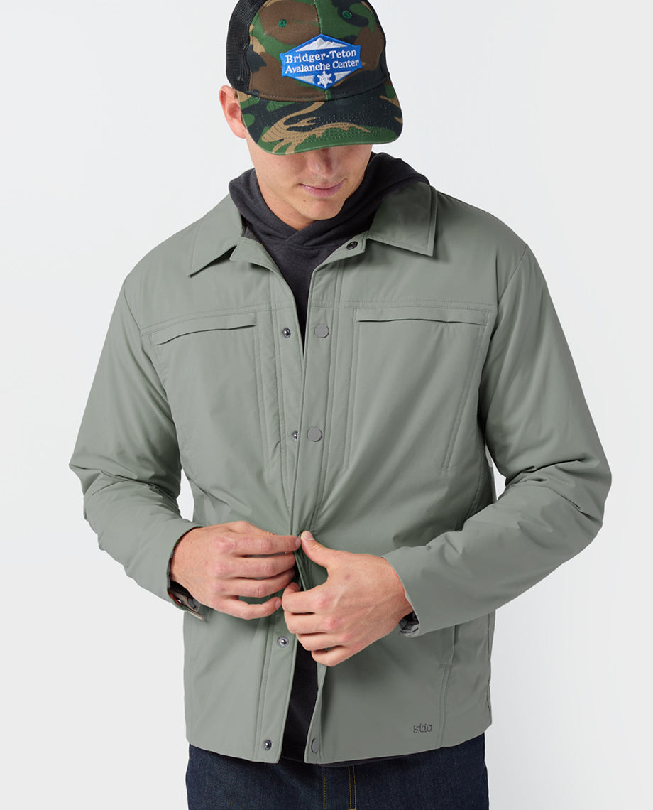 Chemise boutonnée isolée pour hommes