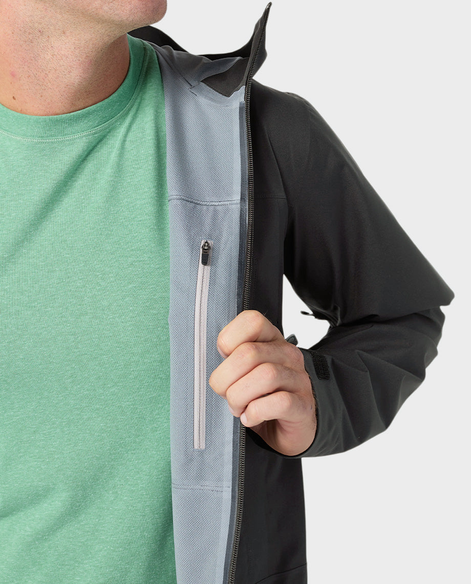 Veste de pluie à capuche pour homme
