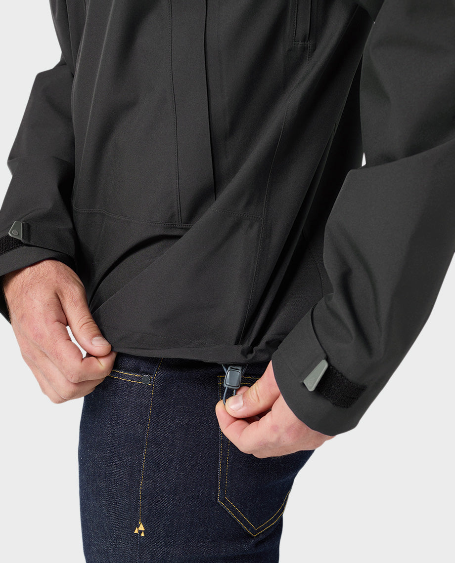 Veste de pluie à capuche pour homme