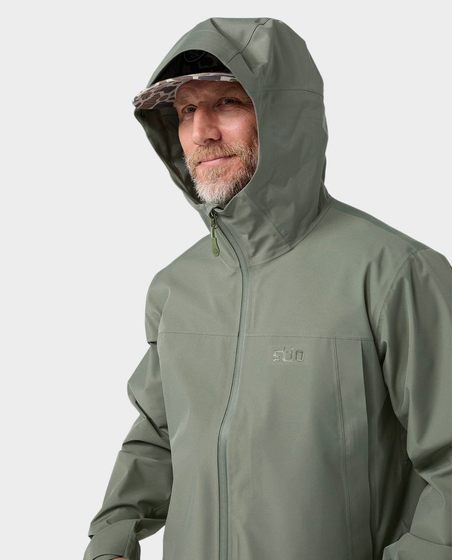 Veste de pluie à capuche pour homme