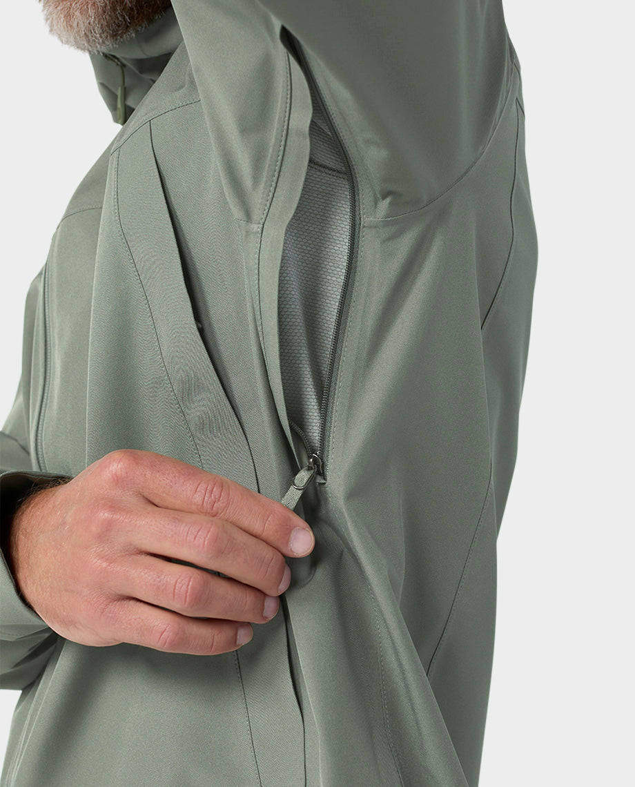 Veste de pluie à capuche pour homme