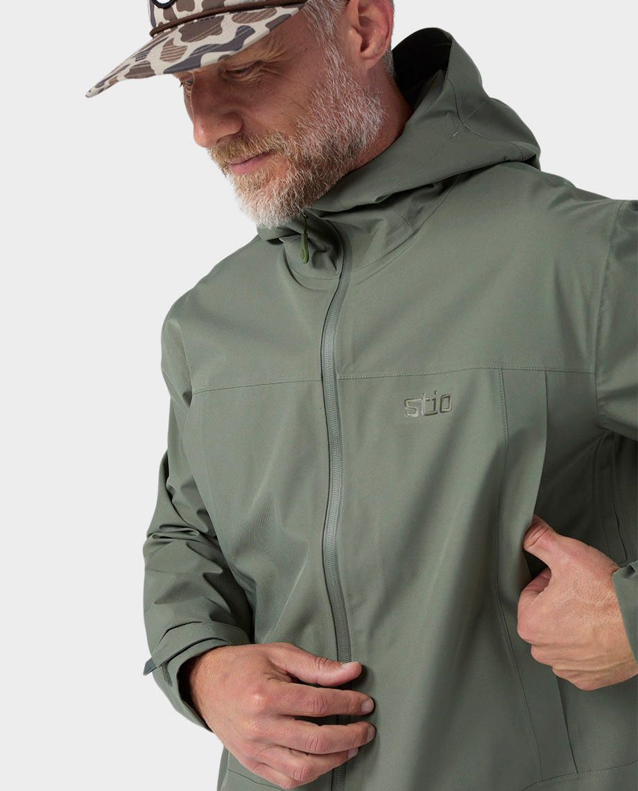 Veste de pluie à capuche pour homme