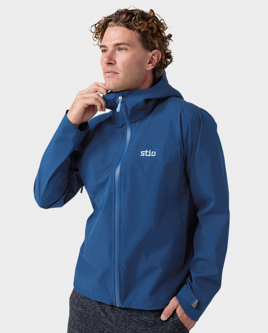Veste de pluie à capuche pour homme