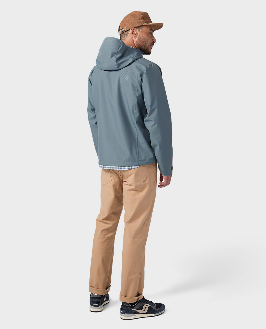 Veste de pluie à capuche pour homme