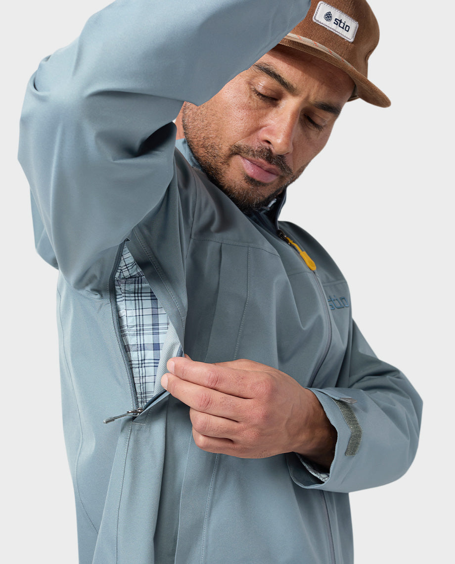 Veste de pluie à capuche pour homme