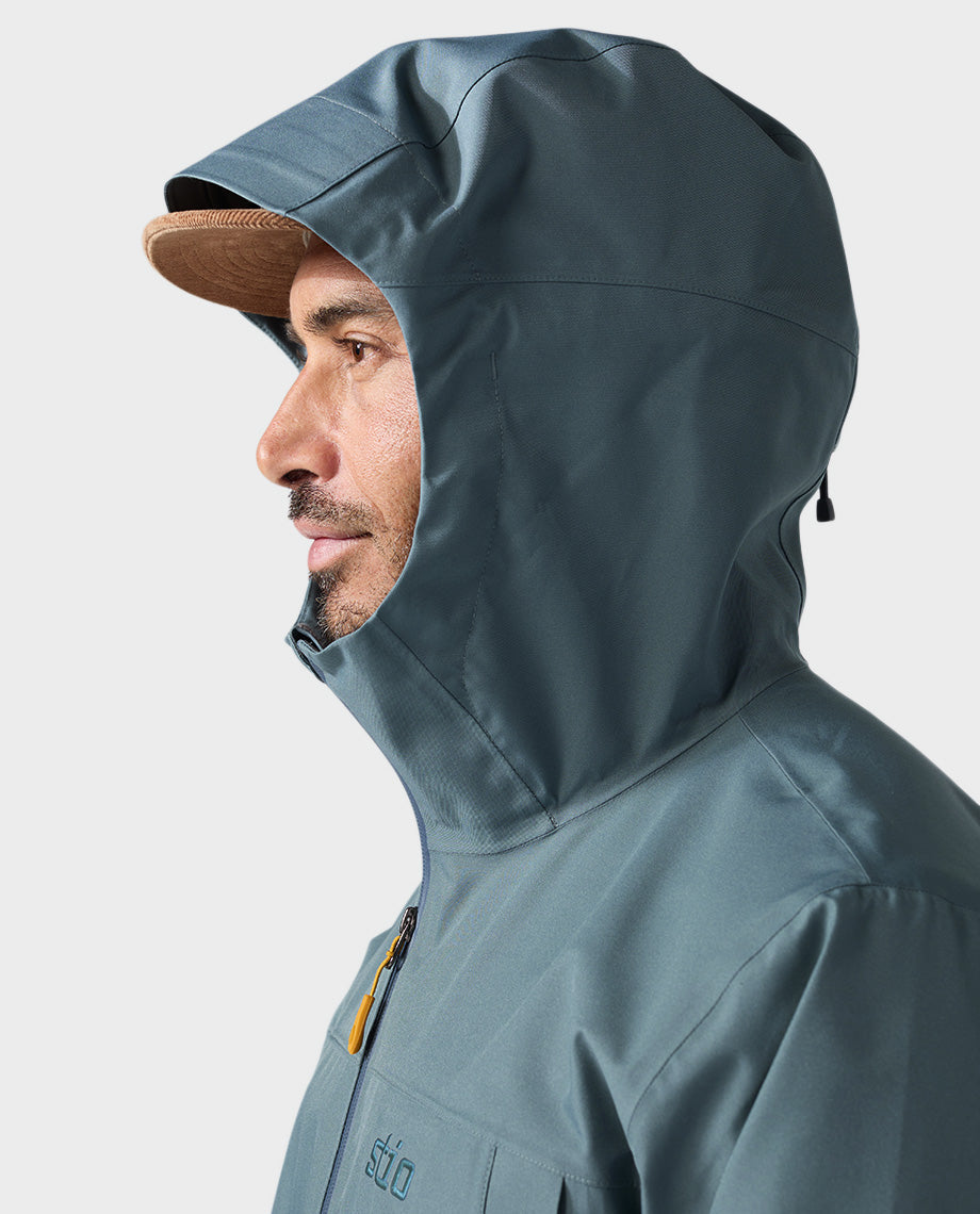Veste de pluie à capuche pour homme