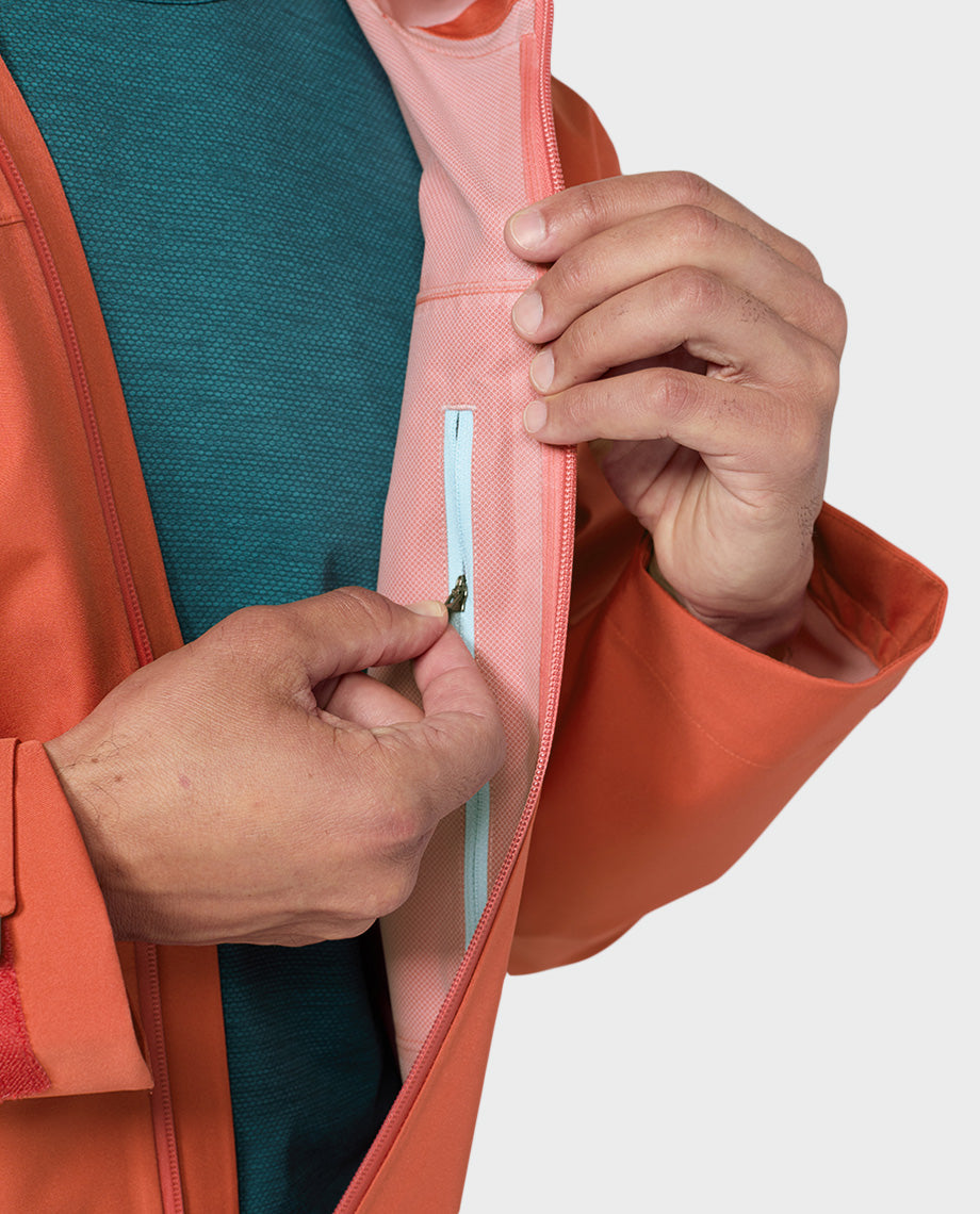 Veste de pluie à capuche pour homme