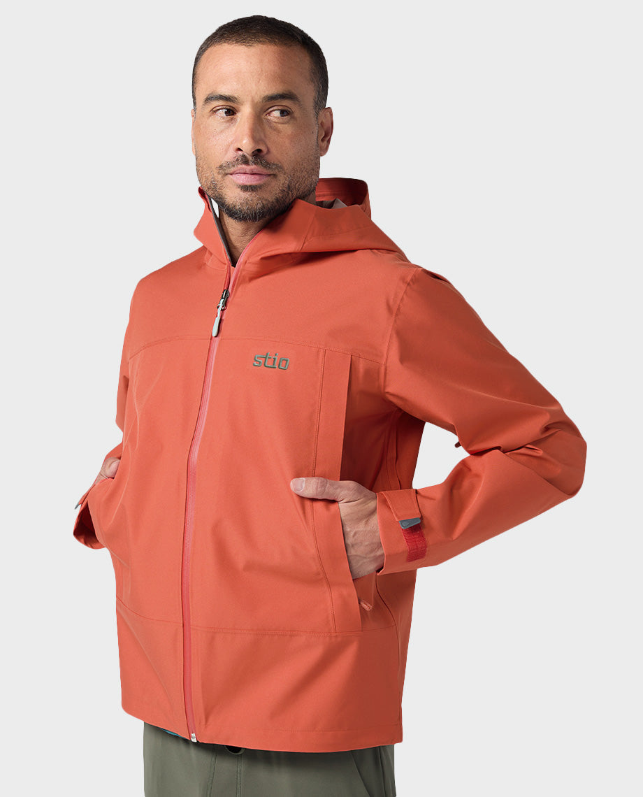 Veste de pluie à capuche pour homme