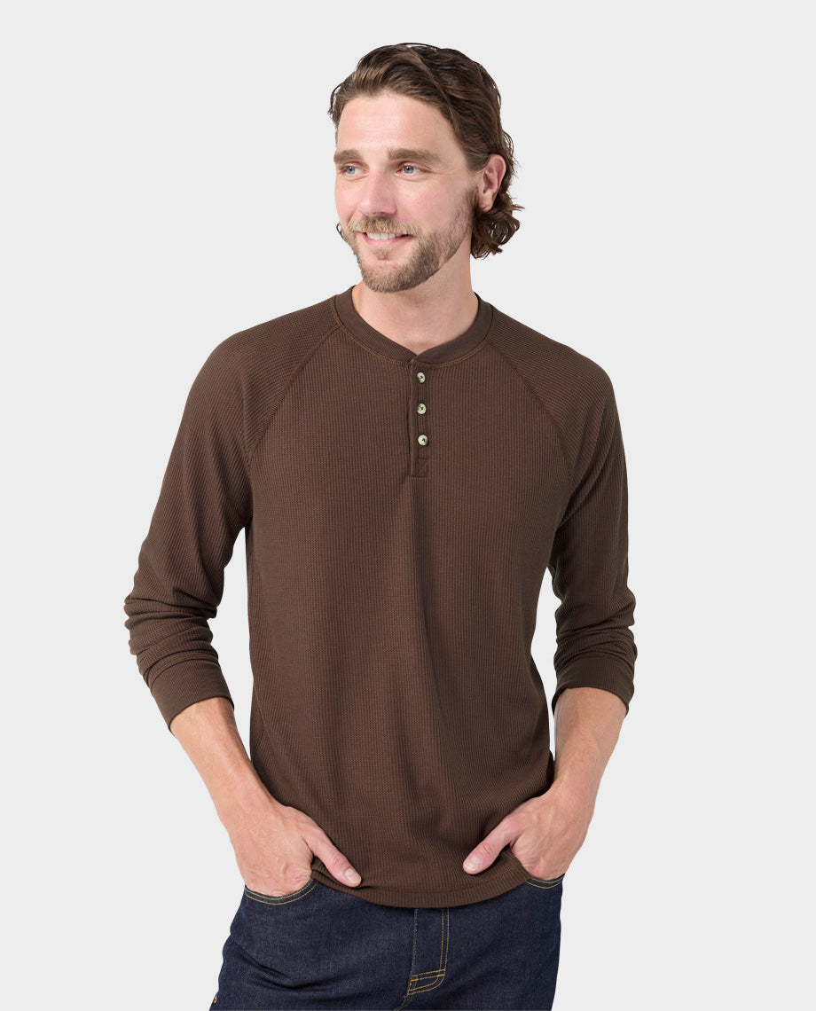 Henley gaufré pour homme