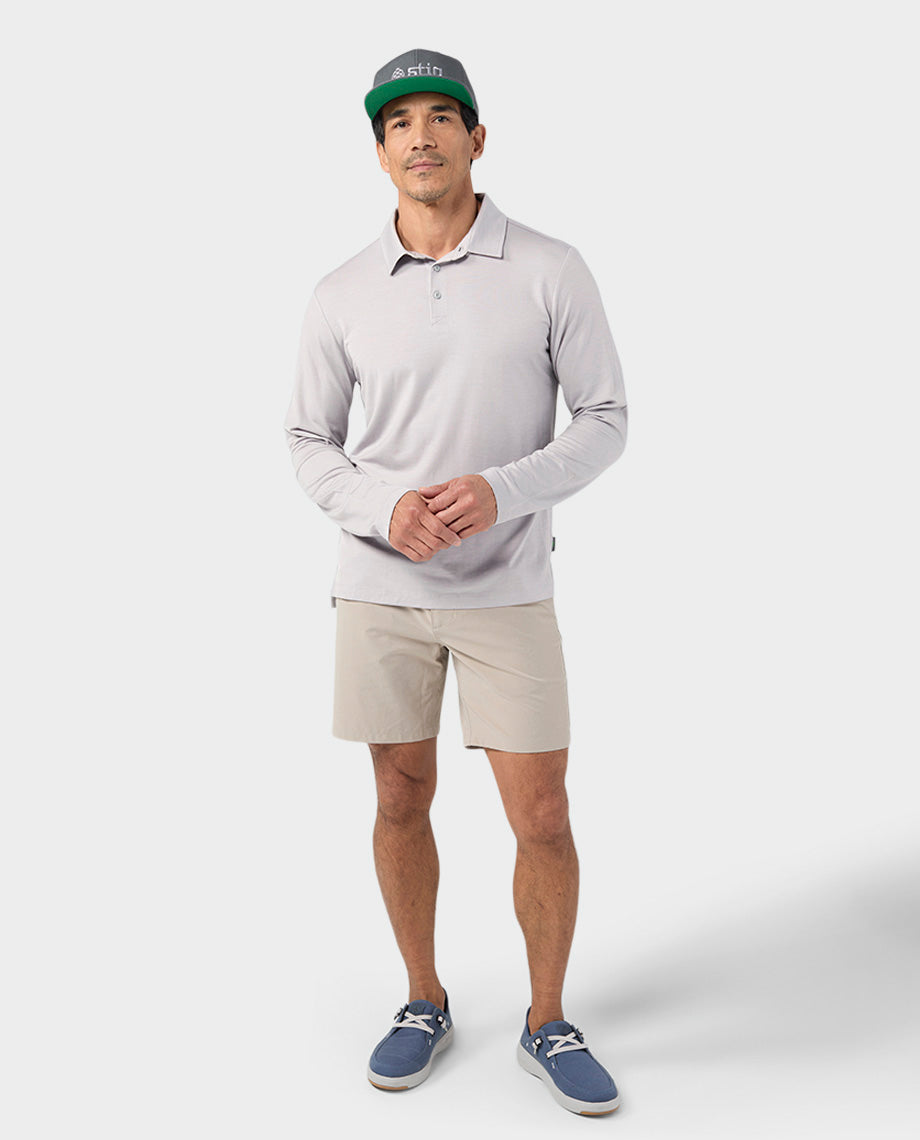Polo Mérinos Léger Manches Longues Homme