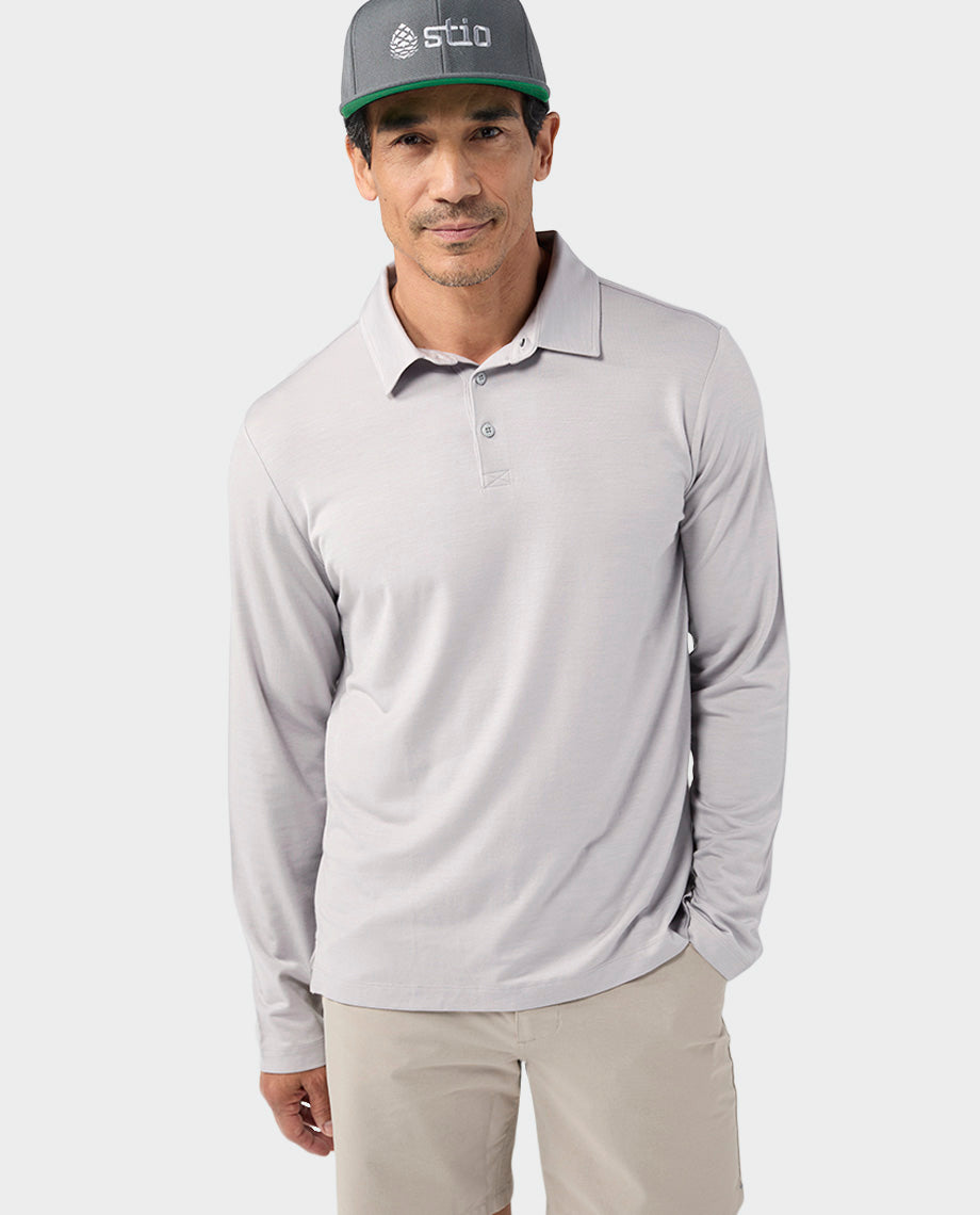 Polo Mérinos Léger Manches Longues Homme