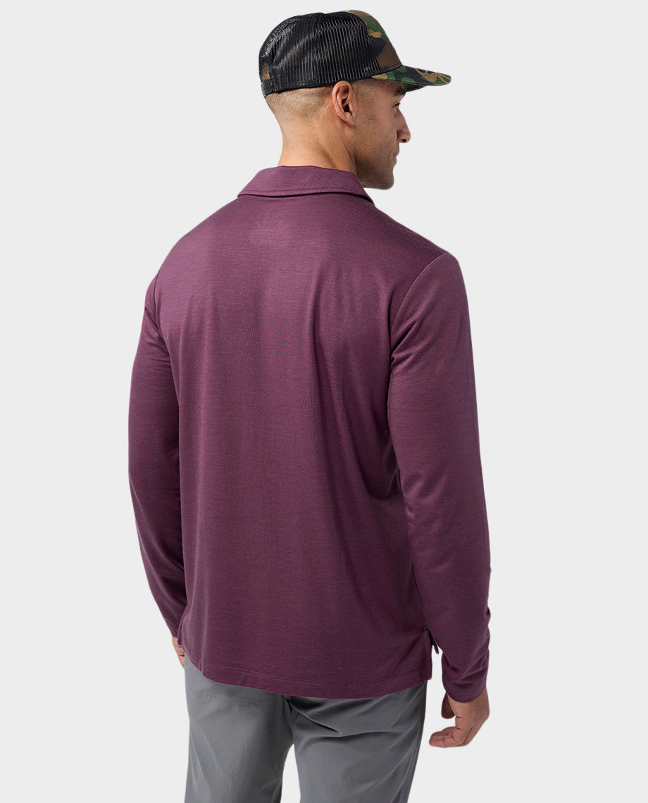 Polo Mérinos Léger Manches Longues Homme